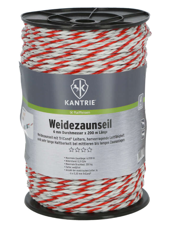 KANTRIE Weidezaunseil für mittlere Zaunanlagen 200 m